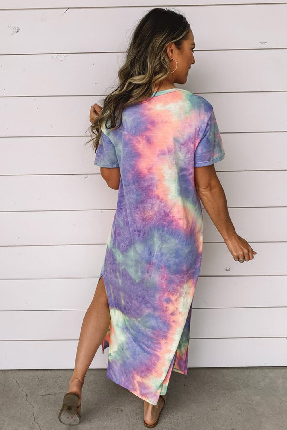 Blue Tie Dye Maxi Dress