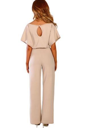 Apricot Oh So Glam Belted Wide Leg Jumpsuit