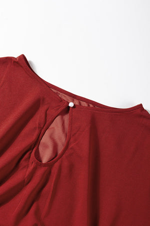 Red Oh So Glam Belted Wide Leg Jumpsuit