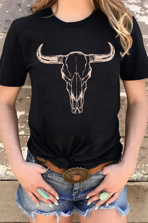 Animal Print Crew Neck Short Sleeve Graphic Tee