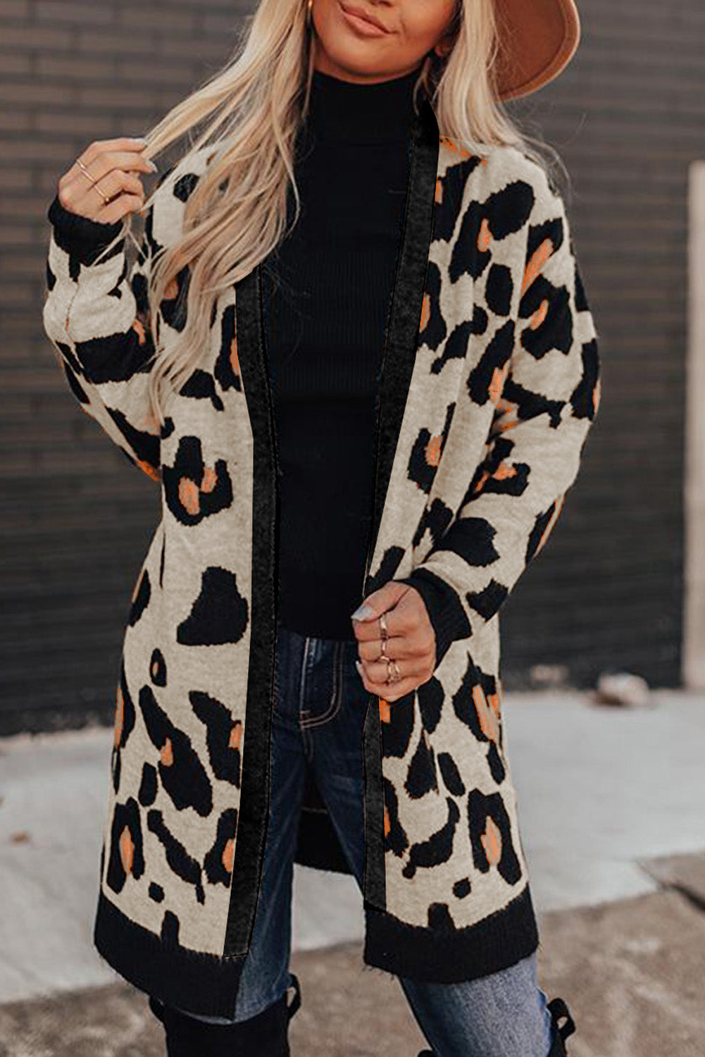 Leopard Print Long Sleeve Cardigan