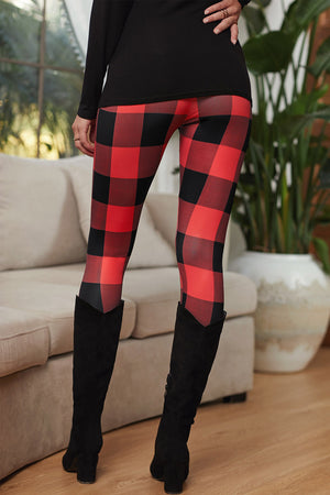 Red Plaid Leggings