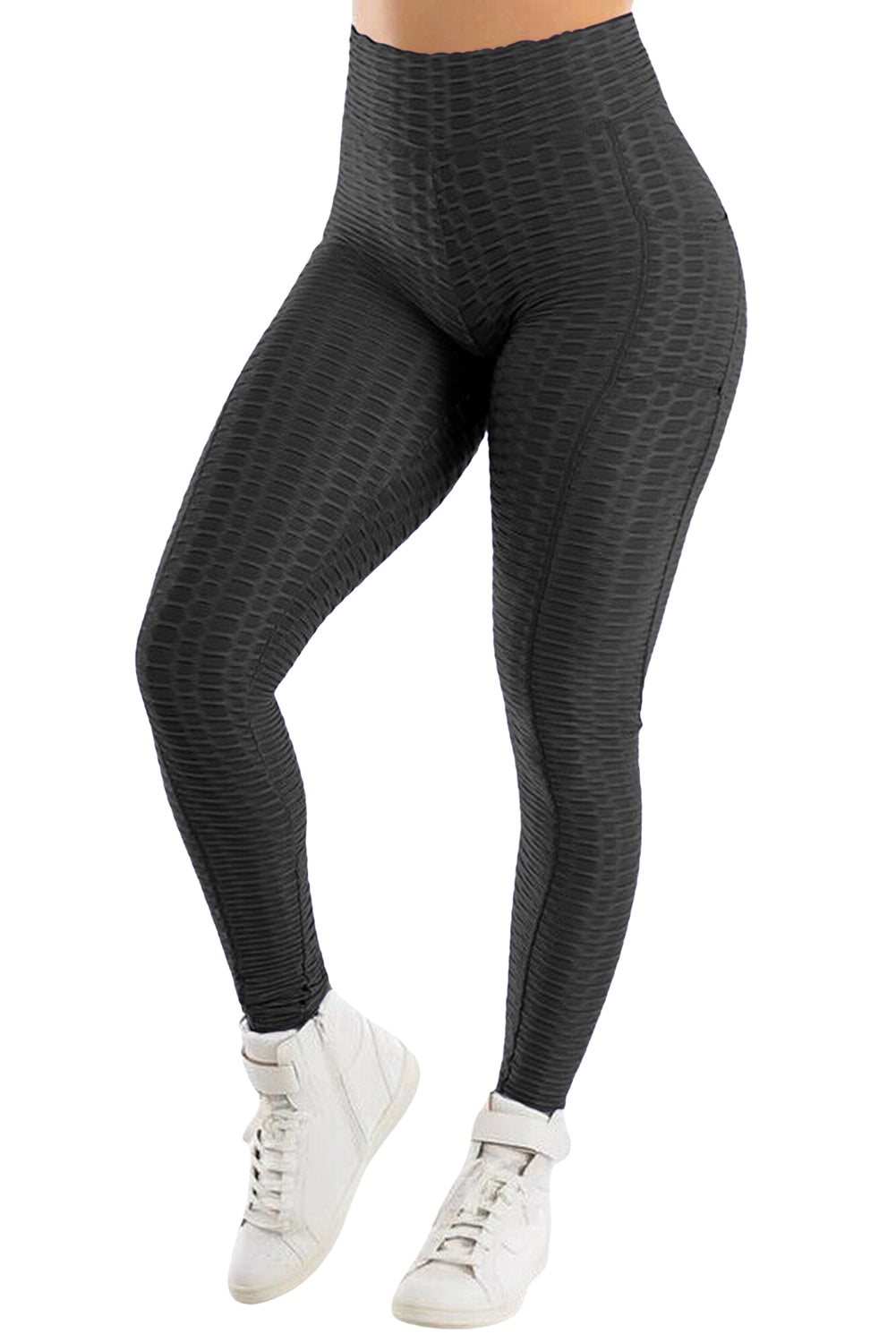 Black Pockets Butt Lift High Waist Anti-Cellulite Yoga Pants