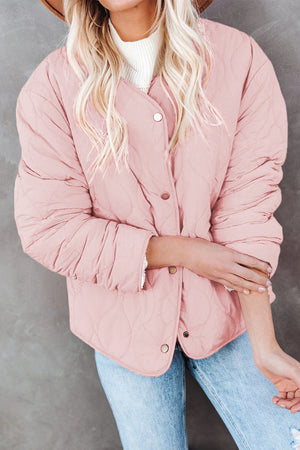 Pink Buttoned Double-sided Coat