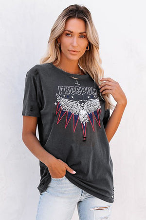 FREEDOM EAGLE Distressed Tee