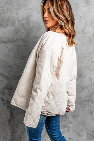 White Buttoned Double-sided Coat