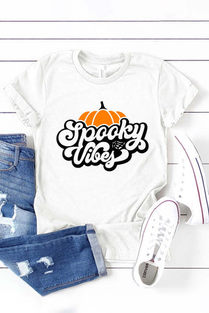 Pumpkin Letter Print Halloween Short Sleeve T-shirt