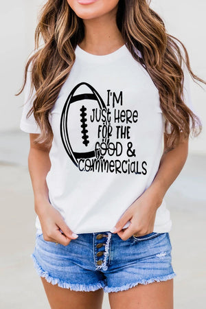 Rugby Letter Print Round Neck Short Sleeve T-shirt
