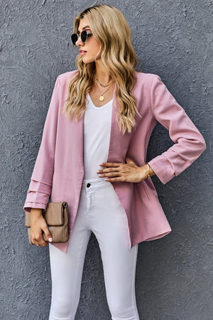Pink Uptown Girl Pocketed Blazer