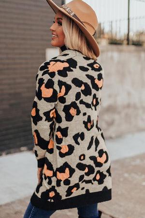 Leopard Print Long Sleeve Cardigan