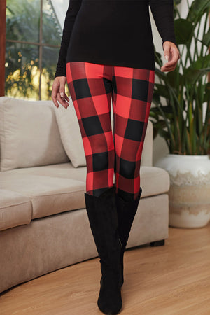 Red Plaid Leggings