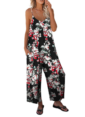 Floral Print Spaghetti Strap Wide Leg jumpsuit