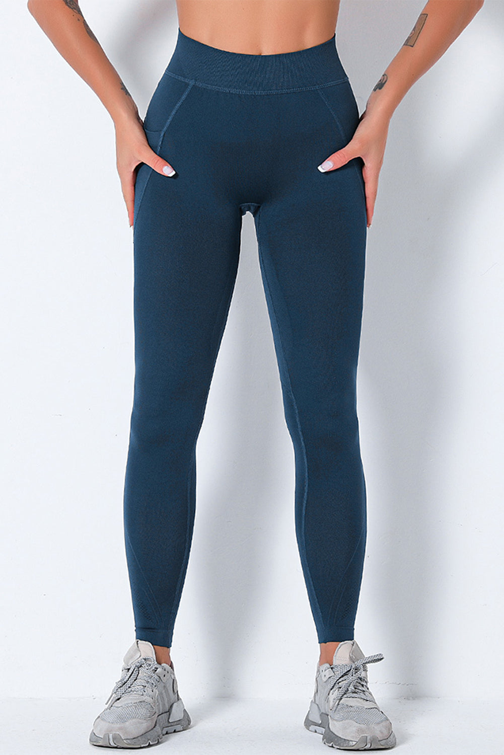 High Rise Fitness Yoga Pants with Side Pockets