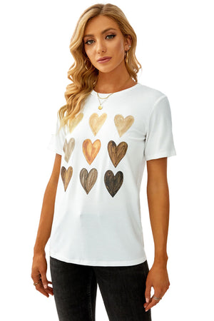 White Be Kind Heart O-Neck T-shirt