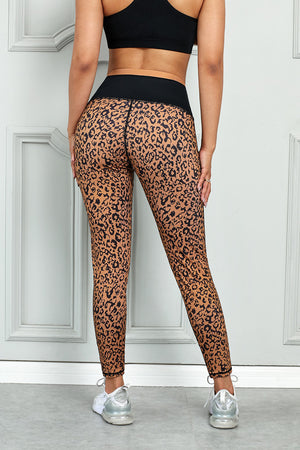Mocha Leopard Print Active Leggings