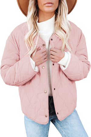 Pink Buttoned Double-sided Coat