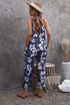 Floral Print Spaghetti Strap Wide Leg jumpsuit